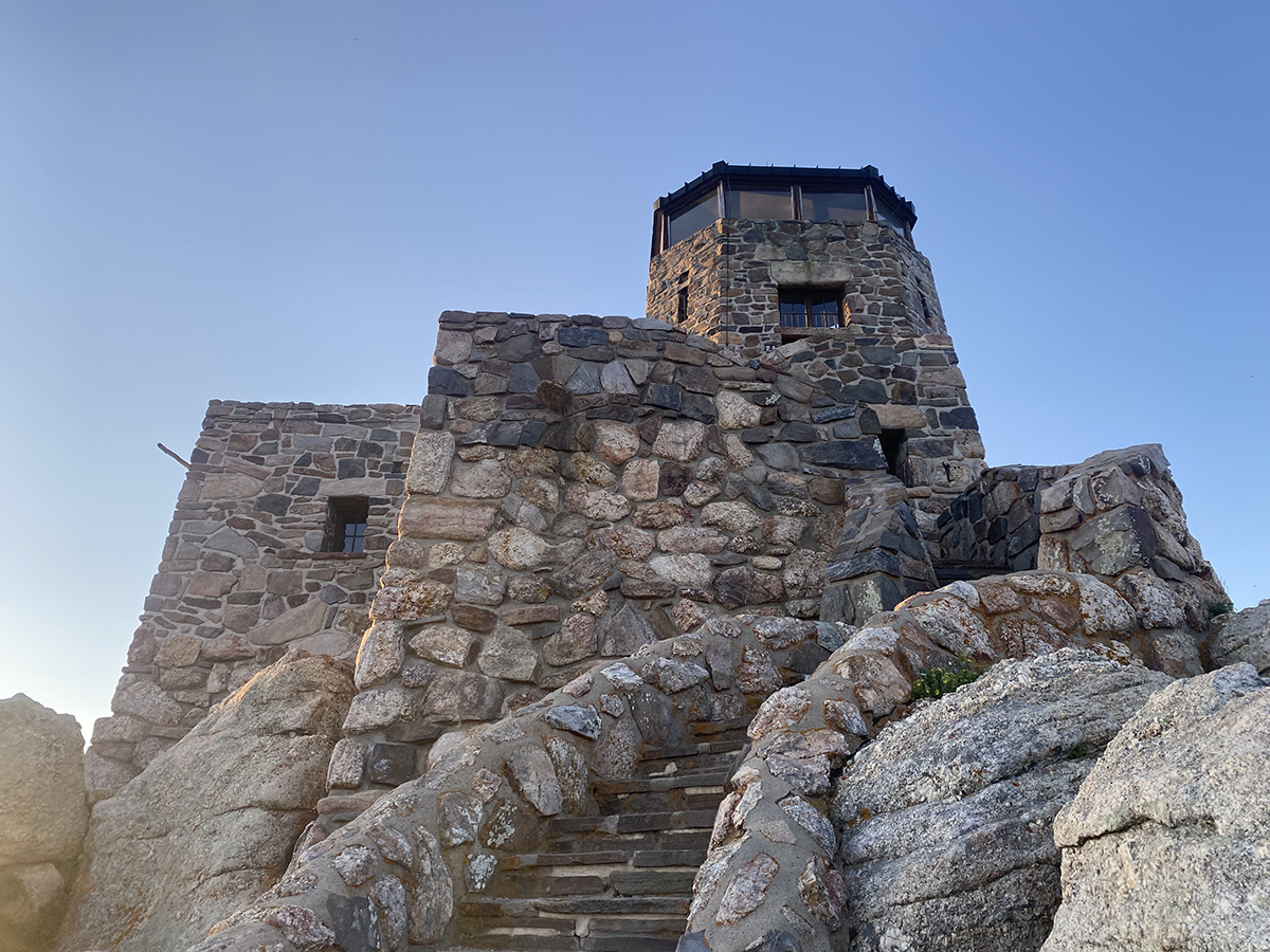 Black Elk Peak fire tower near Custer, SD