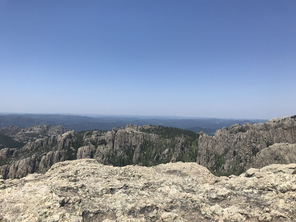 Little Devils Tower Trail in Custer State Park. View of the Black Hills and rock formations