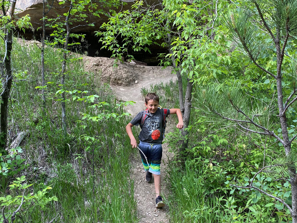 Little Elk Creek Trail path near Piedmont, SD