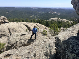 view from top of Mount Baldy trail near Keystone, SD