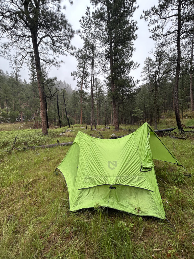 Logan S. backpacking tent on Black Hills trail.