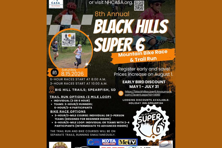 Black Hills Super 6 Mountain Bike & Trail Run Poster, Whitewood, SD