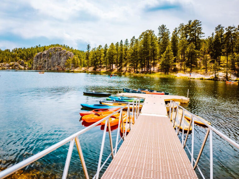 Custer State Park boat ramp at lake