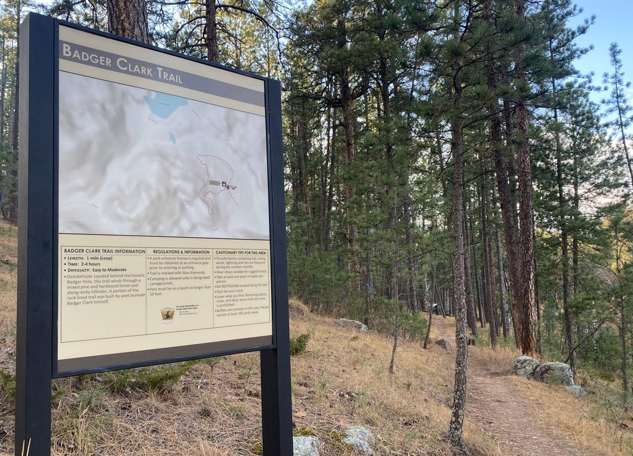 Badger Clark Map Sign