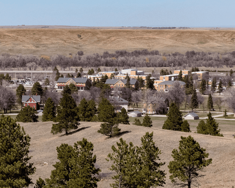 Centennial Trail - Fort Meade to Alkali Creek overlook of Fort Meade