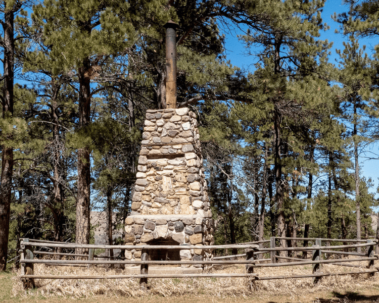 Centennial Trail - Fort Meade to Alkali Creek stone fireplace