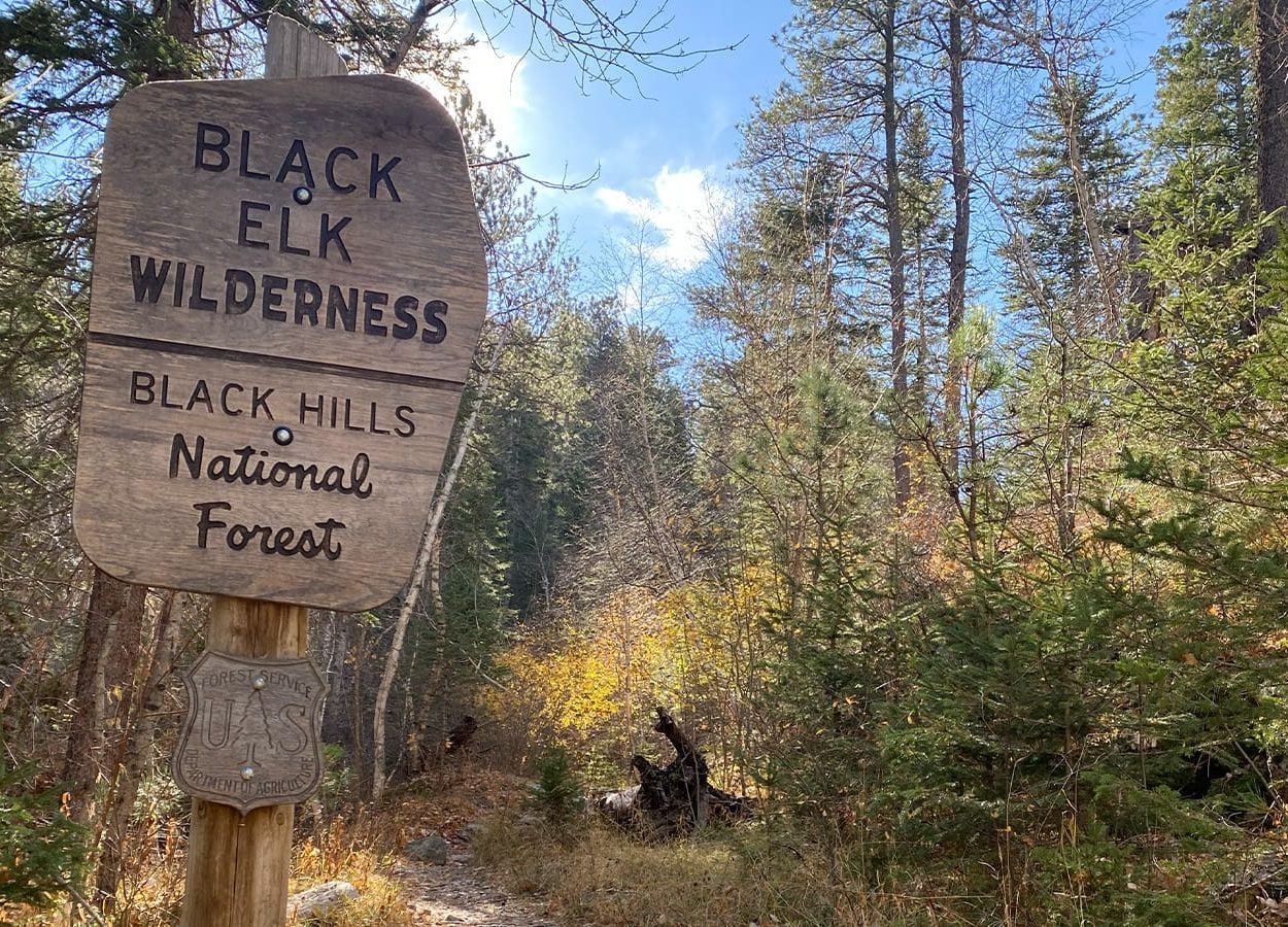 Horsethief Trail Black Elk Wilderness Sign