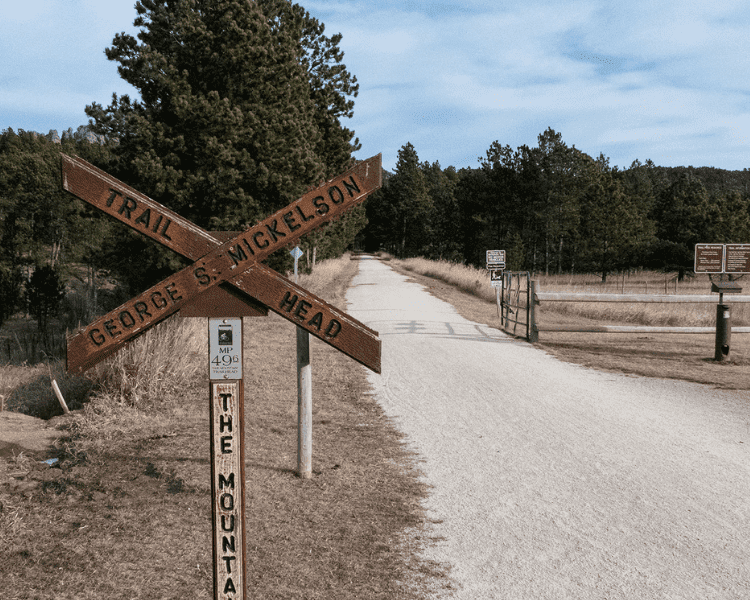 Mickelson Trail - The Mountain Trailhead hiking trail start