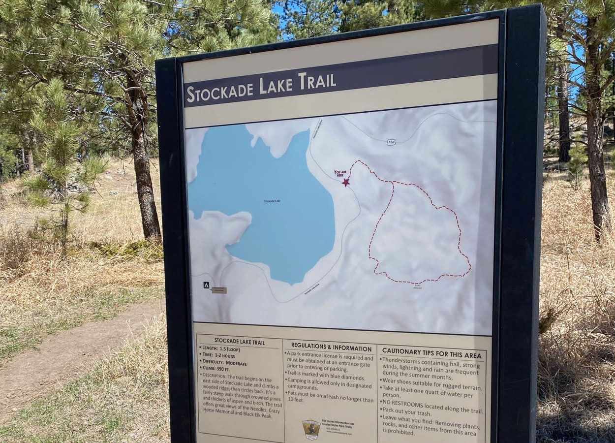 Stockade Lake Trail Sign