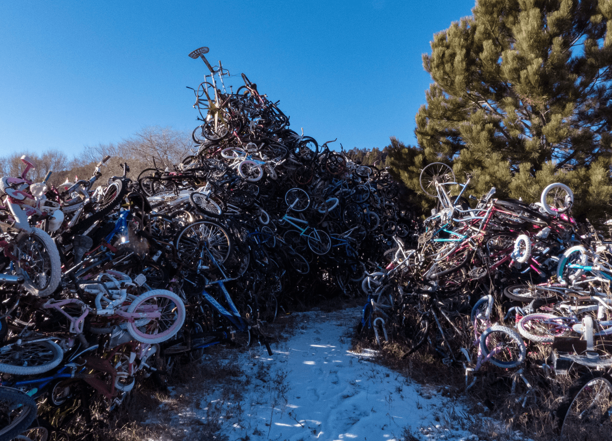Mickelson White Elephant Bike Pile