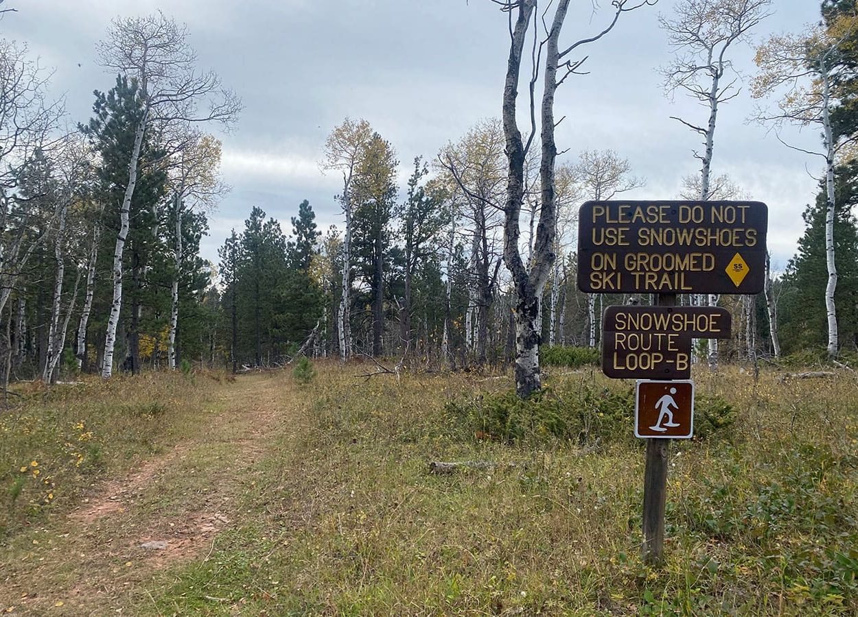 big hill snowshoe sign