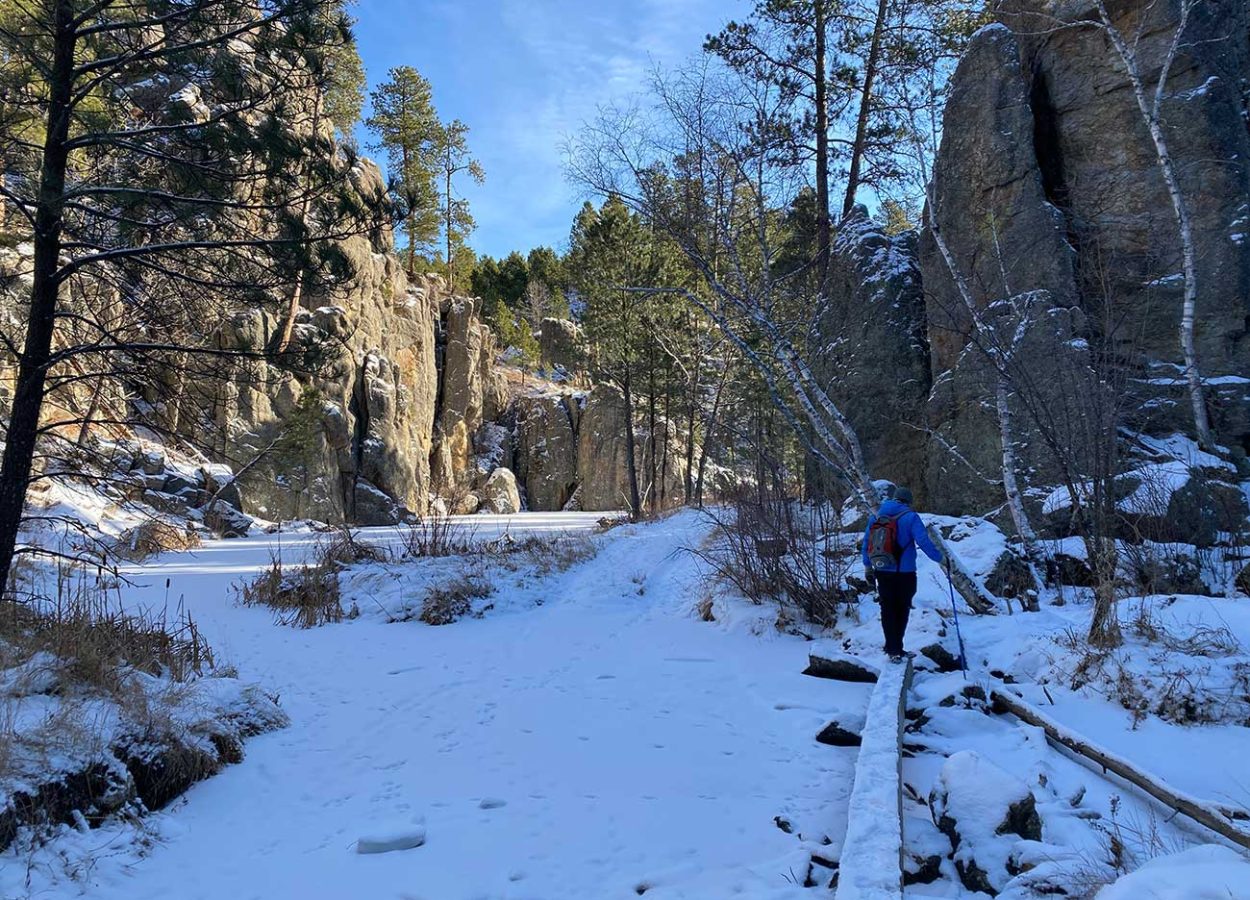 winter snow on grace coolidge trail