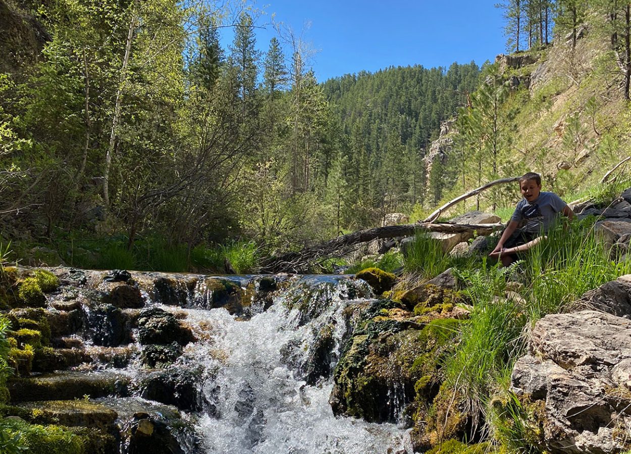 iron creek trail spearfish waterfall