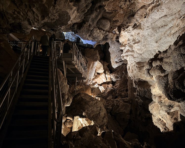 Stairs leading out of Jewel Cave