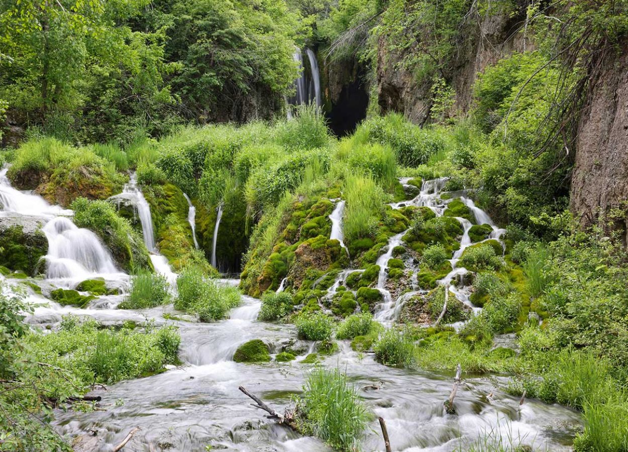 Roughlock Falls Trail in Spearfish Canyon in South Dakota