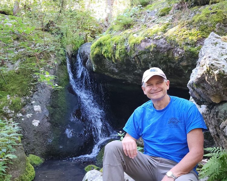 steven near waterfall